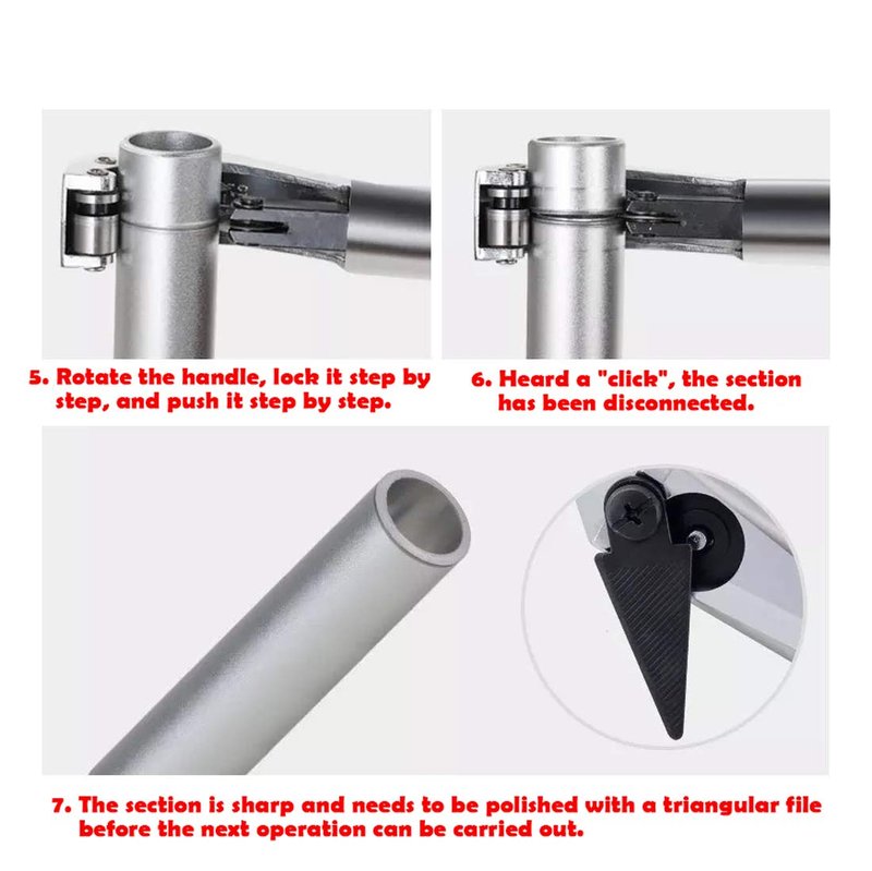 Farbetter Bicycle Tube Cutter, Mountain Bike Front Tube Cutting Tool, Bike Front Head Fork Handlebar Tube, Seat Post Cutter, 6-42mm/ 4-30mm Open Caliber with a Spare Blade (Silver)