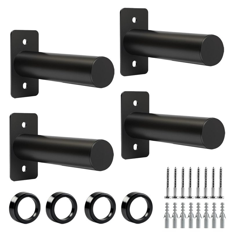 CAELUM Weight Plate Holder, Wall Mounted Weight Rack for 2-Inch Olympic Plates, Heavy Duty Alloy Steel Plate Holder, Max Weight Capacity 330lb, Space-Saving Storage Stand for Home Gym Organization