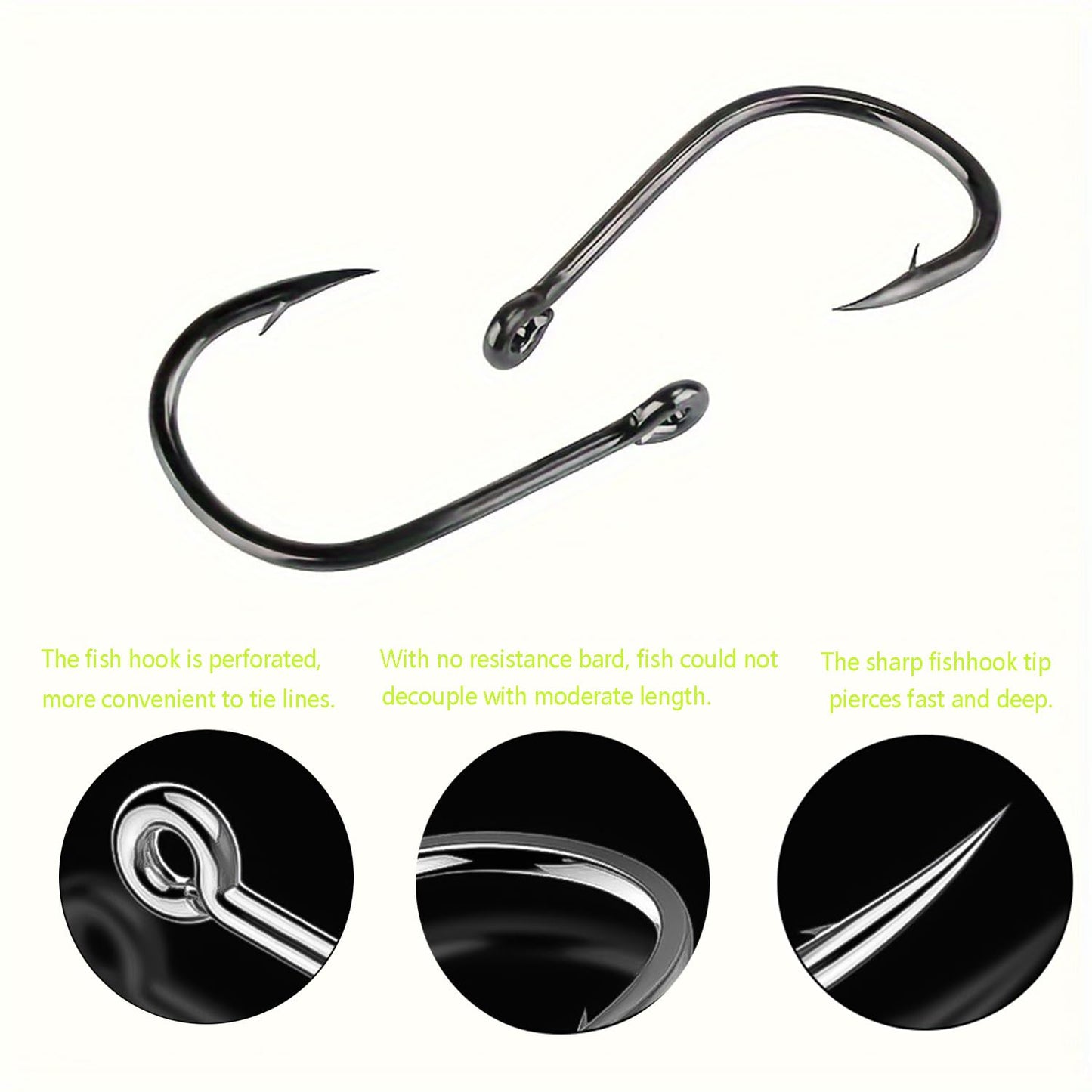 Gxamz 1000pcs 600pcs 300pcs Small Fish Hooks for Freshwater, 10 Specifications of Trout Fishing Hook Set (1000pcs, Black)