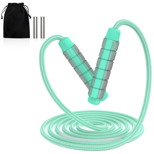 AUMCDIK Workout Jump Rope, Weighted Jumping Rope for Women, Tangle-Free Adjustable Skipping Rope for Man, Adult Kids Fitness Exercise