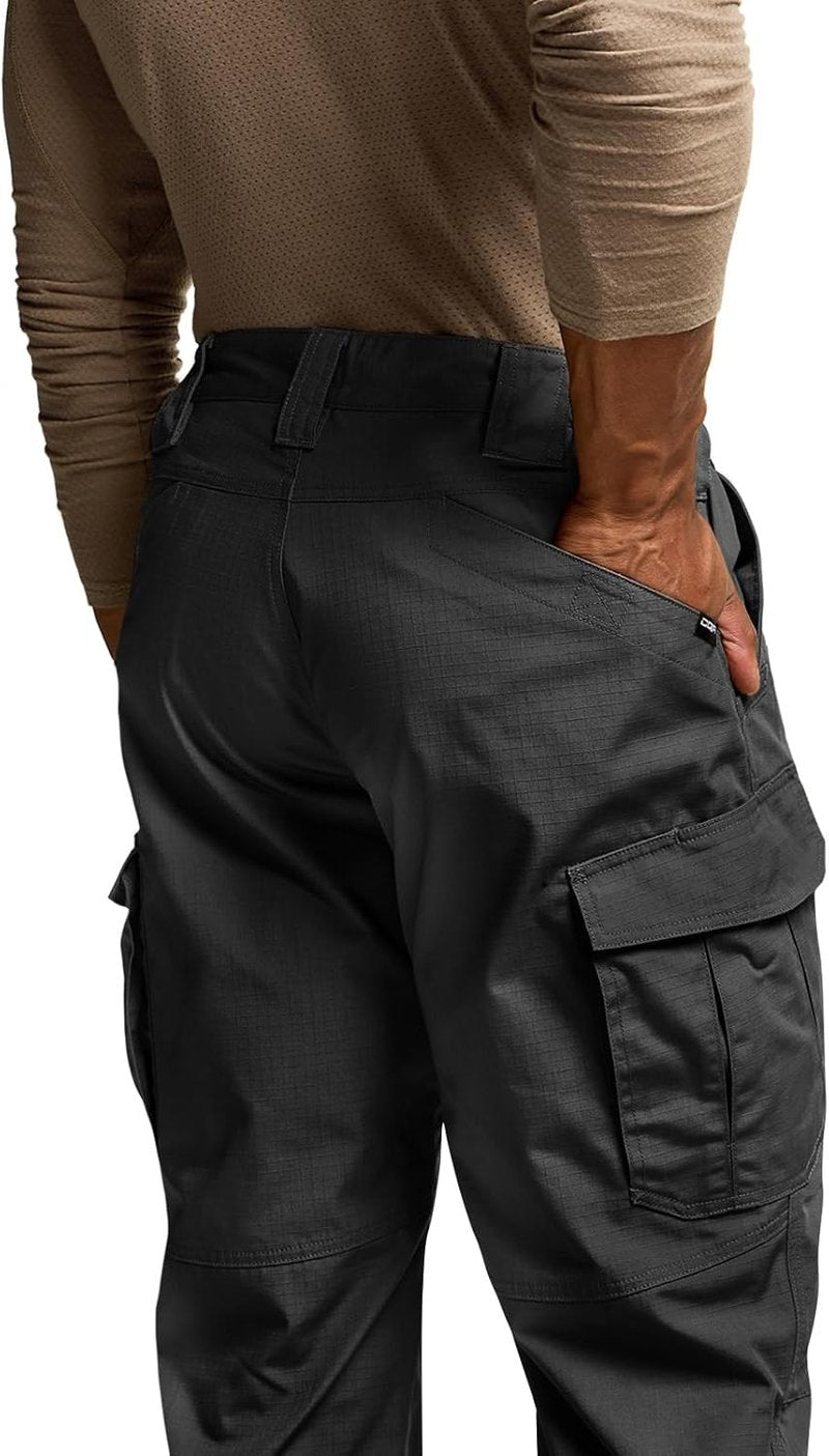 Men's Tactical Pants - Water Resistant Ripstop Cargo Design | Lightweight EDC Work & Hiking Wear