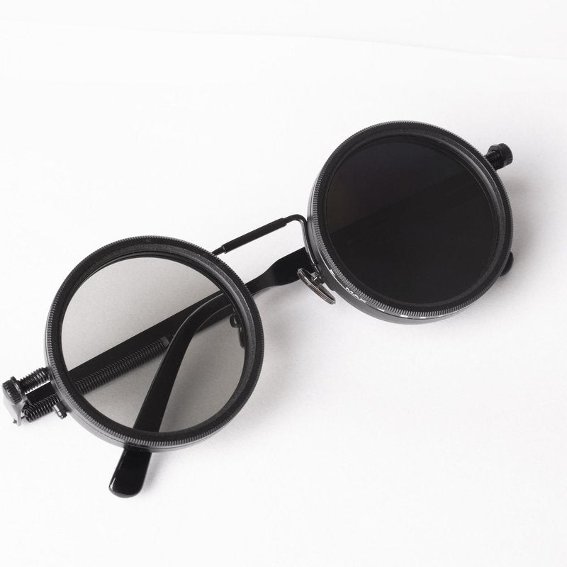 Adjustable Polarized Sunglasses with 1-9 Tint Levels - UV400 Protection & ND Filter Lenses - Unisex Round Frame Beach Eyewear