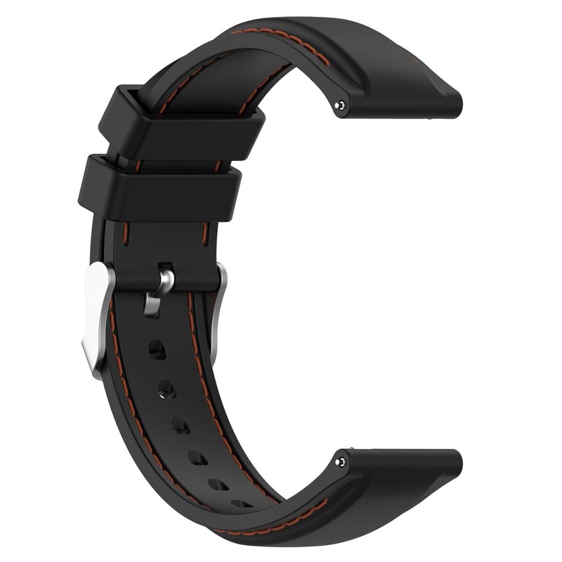 AWADUO Compatible For TicWatch Pro 3 Replacement Band, Replacement Silicone Wrist Strap Band For TicWatch Pro 3/3 LTE, Soft And Durable(Silicone Black)
