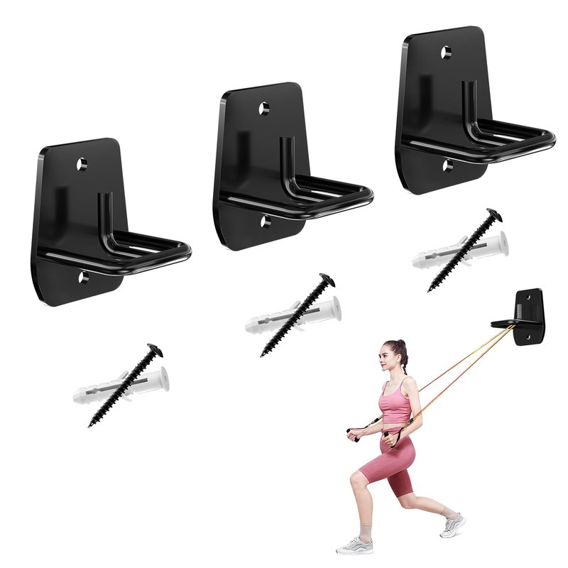 RCHYFEED Wall Mount Resistance Band Anchor, 3PCS Workout Anchors Hooks for Resistance Bands, Home Gym Accessories Equipment for Body Weight Straps, Strength Training, Physical Therapy Exercise