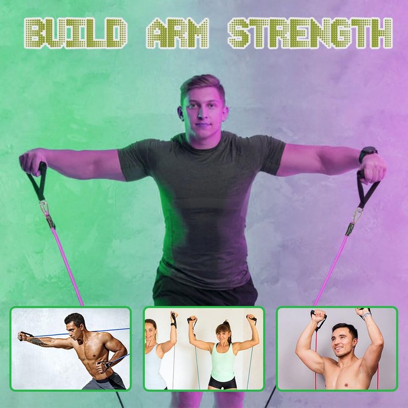 Baseball Resistance Bands for Pitchers/Batters – Pro-Grade Arm Strength & Pitching Bands | 5-Level Adjustable Resistance Bands for Baseball/Softball Training (All Ages)