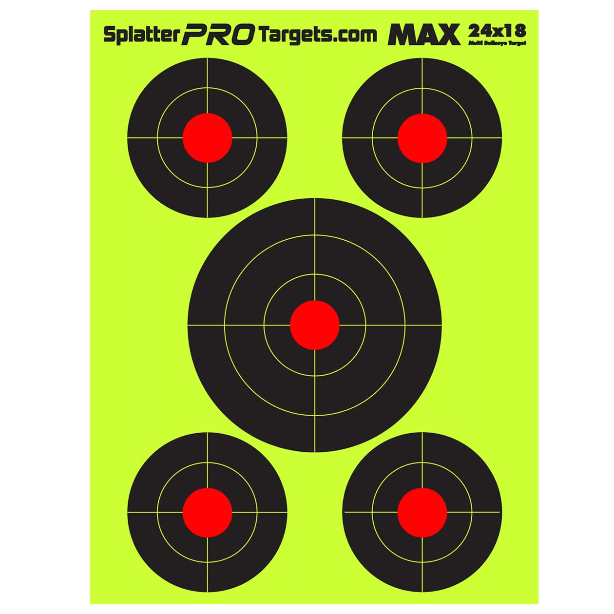 18x24 Extra Large Splatter Targets. Two Color Splatter to Easily See Your Shots! Bright Fluorescent Yellow and White Splatter. (10)
