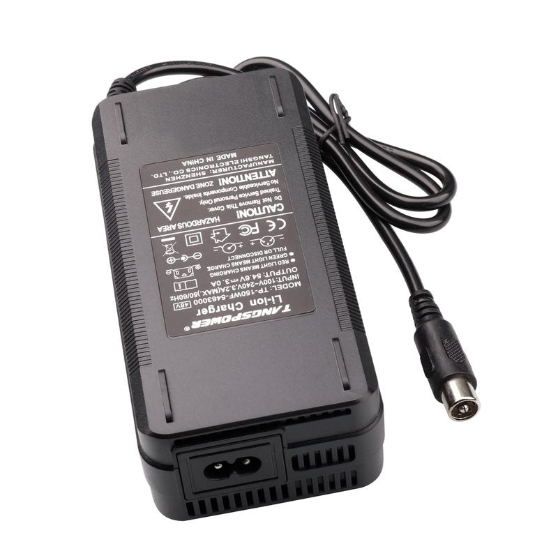 48V Charger Moped Style Charger Output 54.6V 1.5A 48 Volt RCA 10mm Plug for 13S 48v 18Ah Battery Pack (3, Amps)