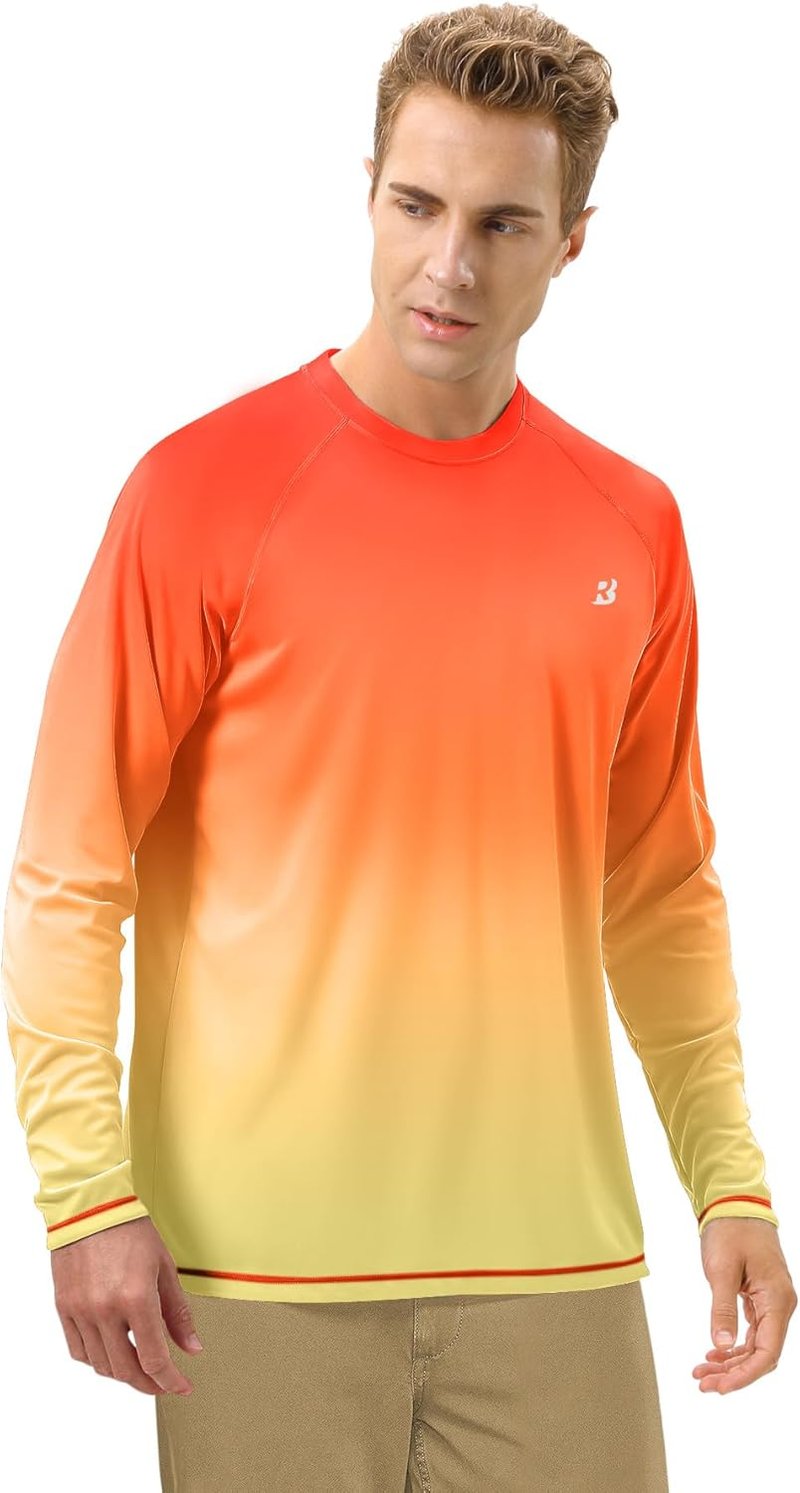 UPF 50+ UV Sun Protection Shirt - Men's Long Sleeve Rash Guard for Fishing, Hiking, Swimming | Outdoor Activewear