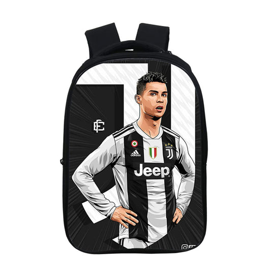 DENATOP Cristiano Ronaldo Graphic Backpack-Casual Travel Daypack Waterproof Bookbag for Football Fans