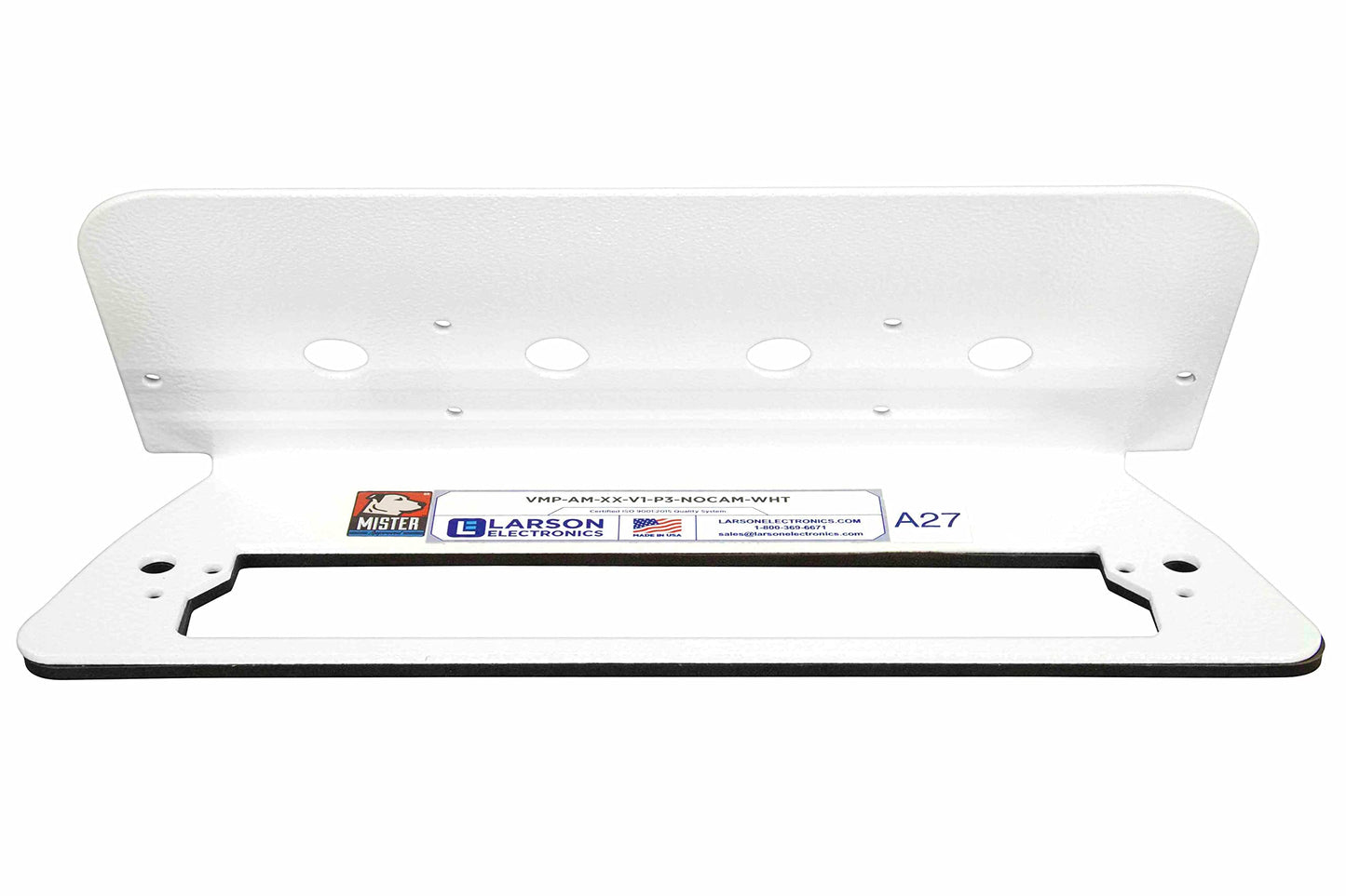 Compatible - No-Drill Antenna Mounting Plate, Fits 2021 Chevrolet Silverado 2500HD w/o Spoiler, Permanent - No Cam - Black