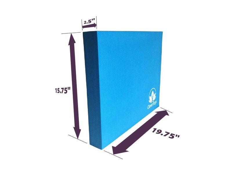 Clever Yoga Balance Pad - Non-Slip Foam Pad for Yoga, Exercise & Workout, Pilates, Gym, Fit, Stability Balance Trainer, Thick Foam Base, High-Density, Physical Therapy - Blue