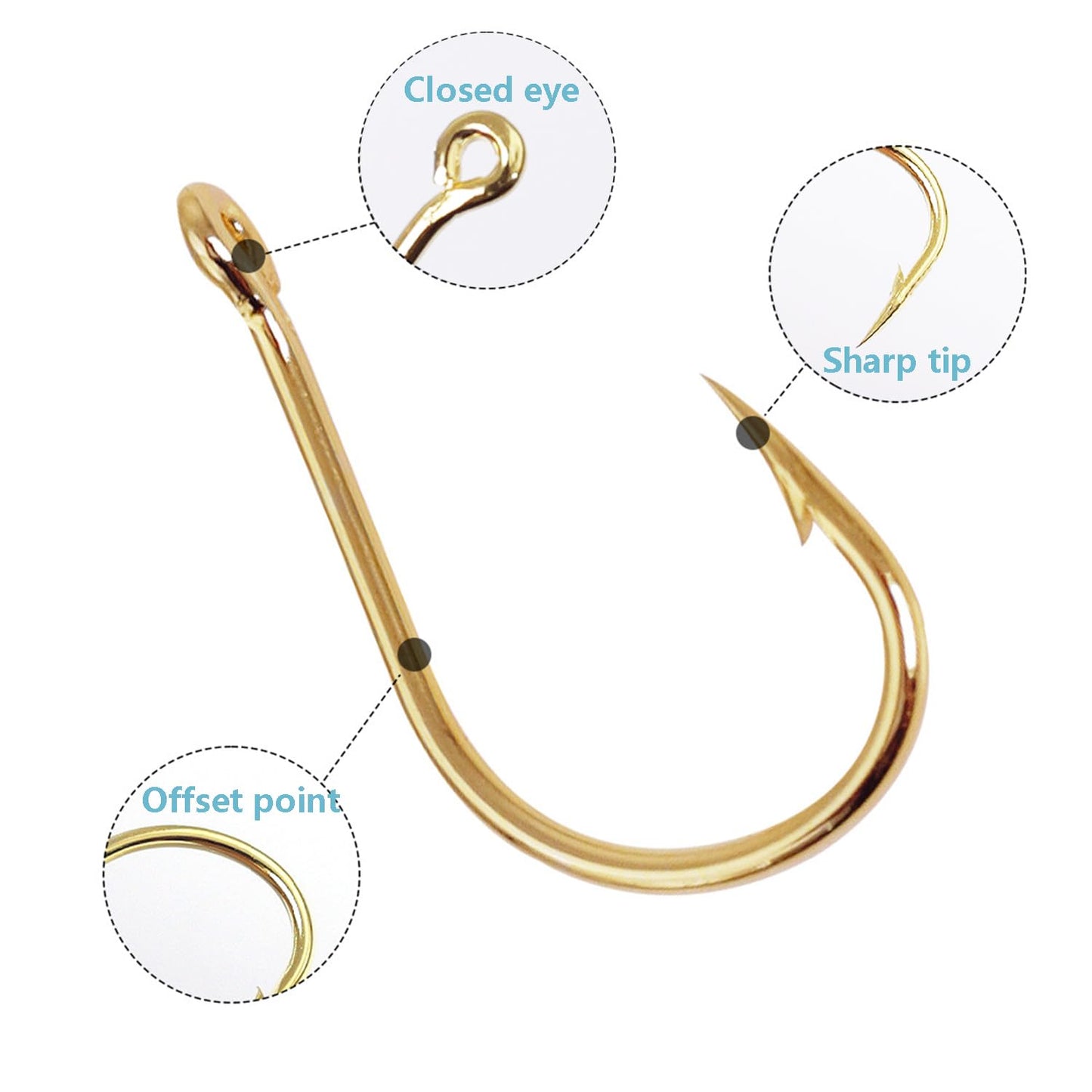 Dyxssm Small Fishing Hooks for Freshwater, 1000pcs 600pcs 400pcs Trout Fish Hook Set, 10 Sizes #2-#20 (400pcs (#2-#20), Gold)