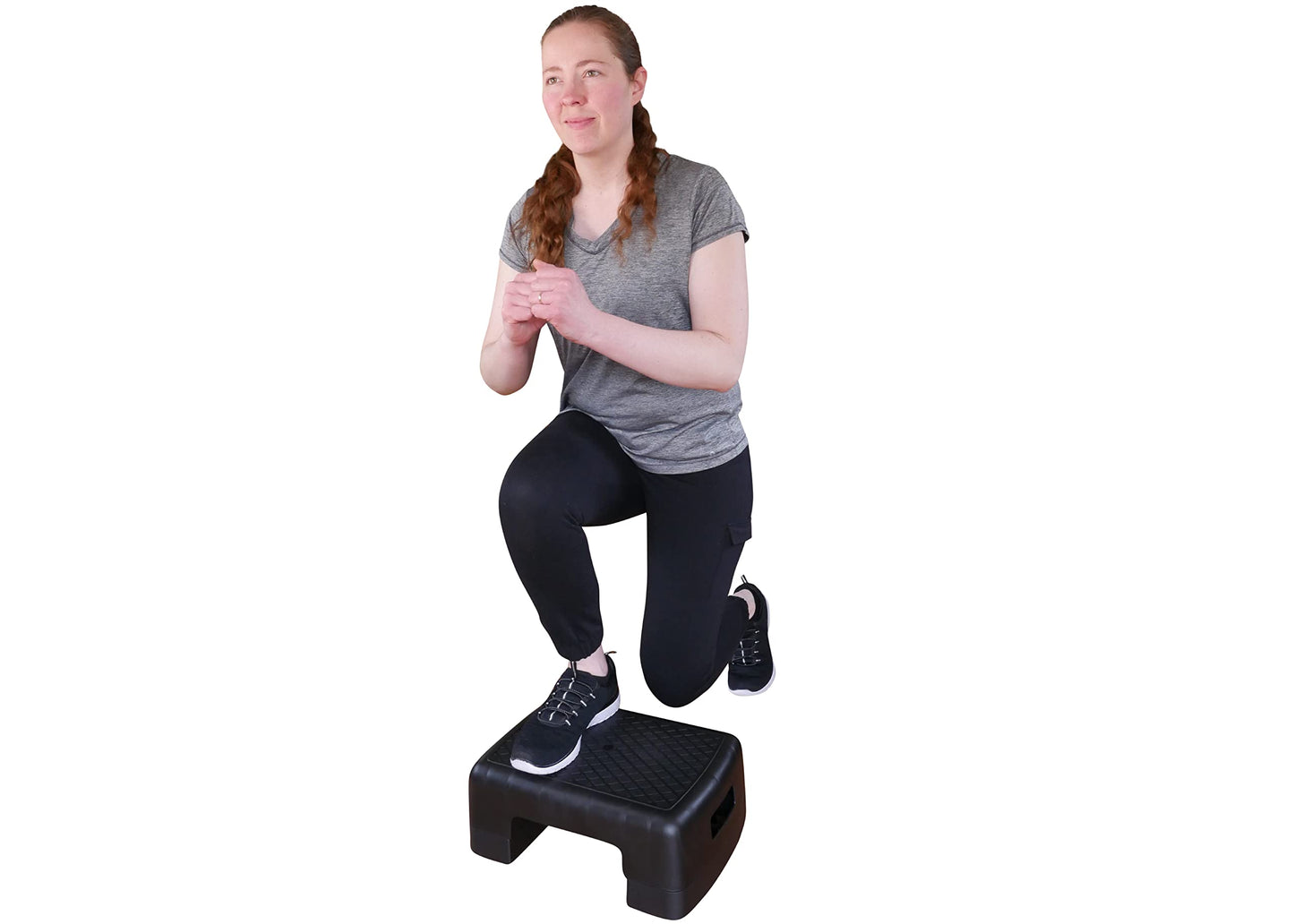 KOVOT Workout Step with Risers, Mobility Stool for Seniors, Kids & Pets - 2 Levels, Adjustable Height 4" To 6" - Lightweight & Portable (27" Long)