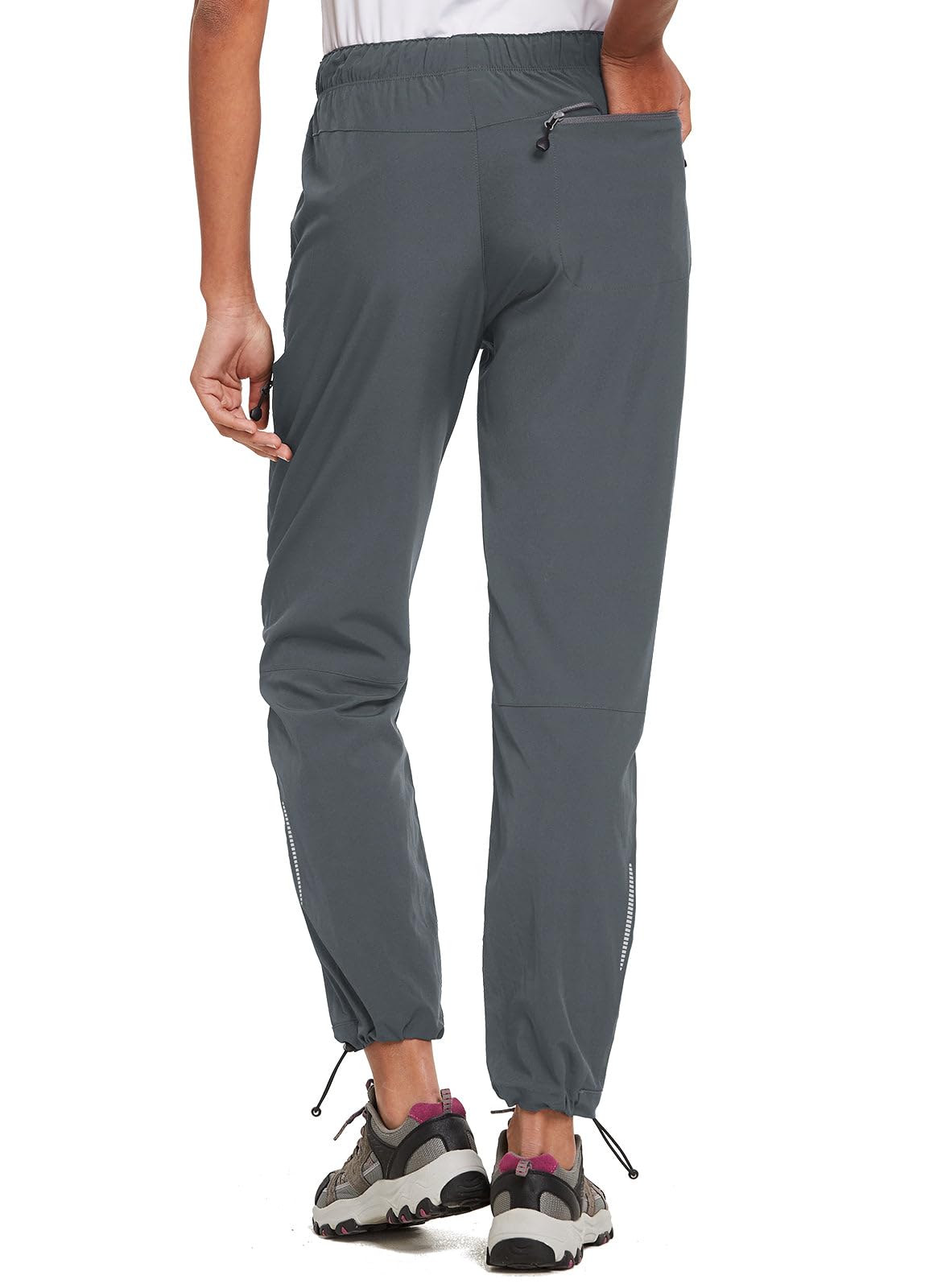 baleaf Travel Pants Women Hiking Long Tall Lightweight Quick Dry Water Resistant Cargo Pants 31'' Trip 31''-Dark Gray XS