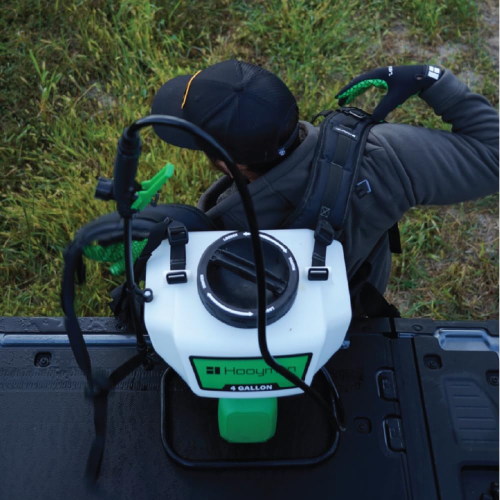Hooyman Backpack Sprayer with 5 Spray Nozzles, 24V, 4 Gal, for Liquid Spraying, Land Management, and Lawncare