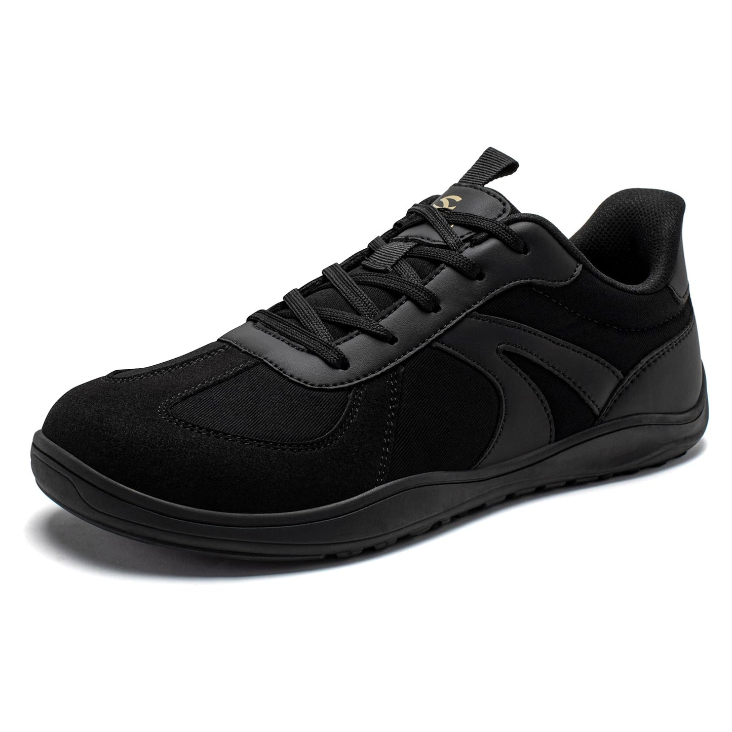 HOBIBEAR Wide Barefoot Shoes Women Hands Free Lace Up Retro Casual Classic Fashion Sneakers Minimalist Zero Drop Shoes All Black