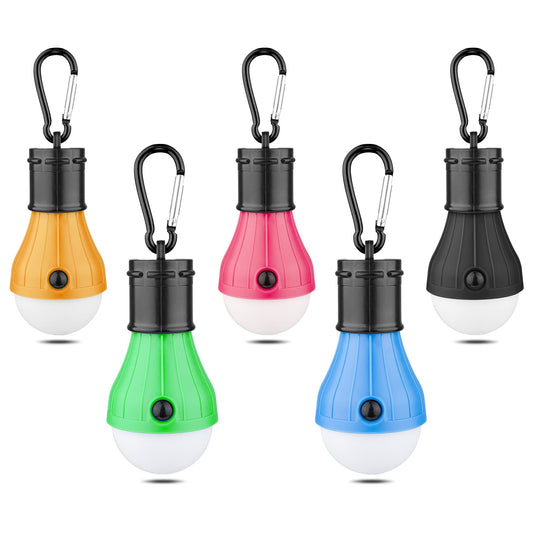 LED Camping Tent Lantern, Portable Outdoor Waterproof Emergency Light Bulb, Battery Powered with Clip Hook, Super Bright, for Hiking, Party，Camping, Fishing, Power Failure (5 Packs, Multi-Color)