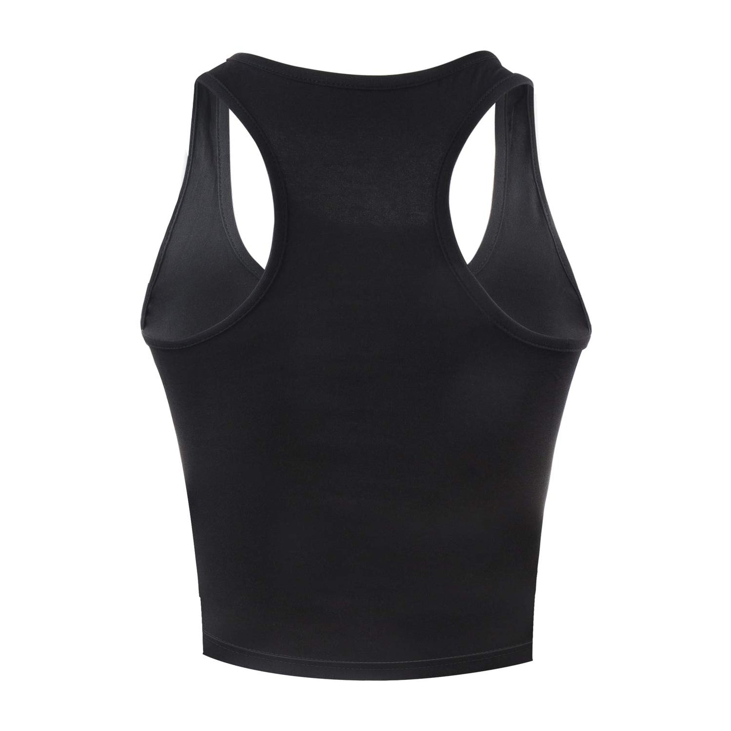4 Pieces Women's Crop Tops Cotton Basic Tank Tops Racerback Sleeveless Sports Workout Crop Tank Tops