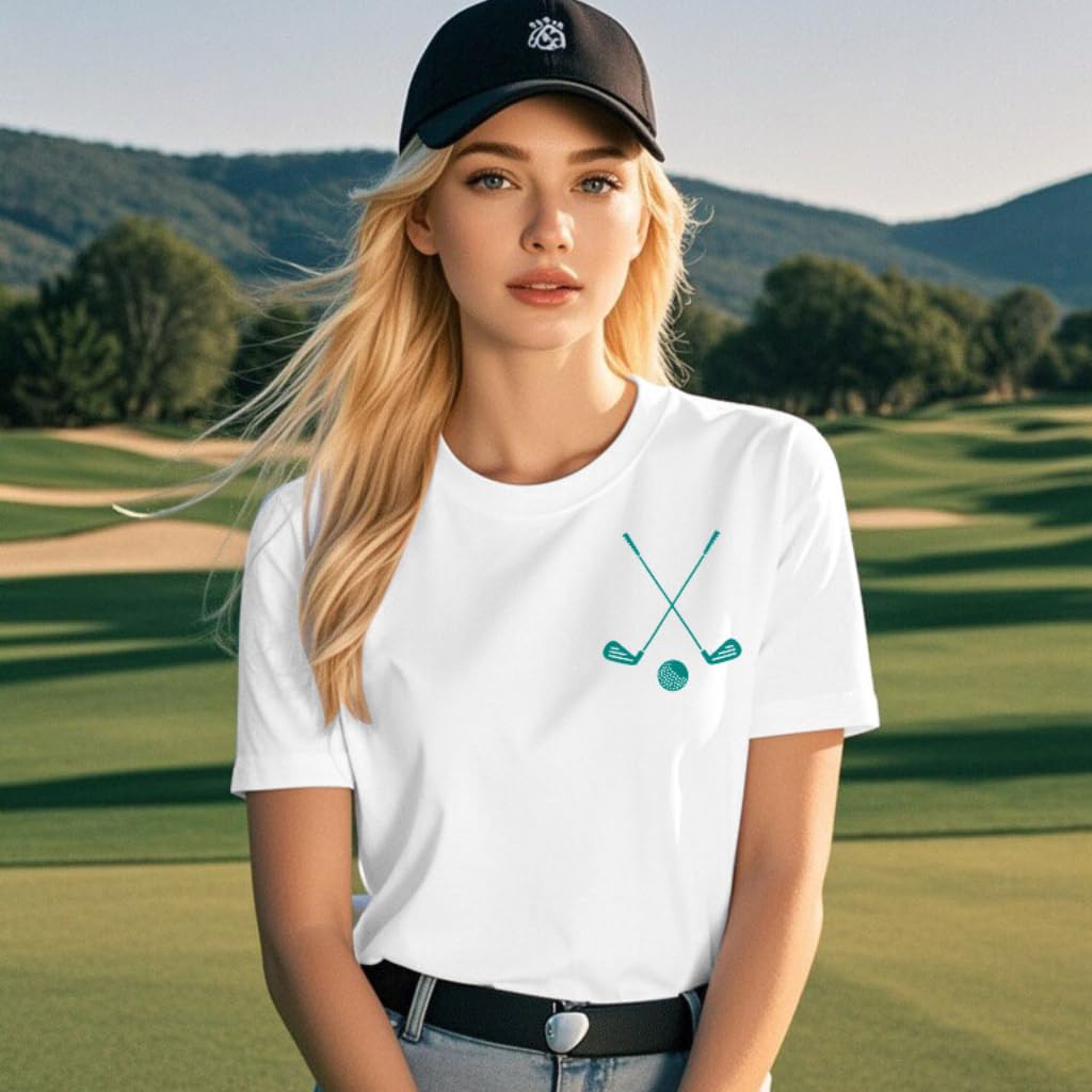 Funny Golf Tshirts Women Stop Looking at My Putt Golf Golfer T Shirt Golfing Season Party Golf Lover Graphic Tops White