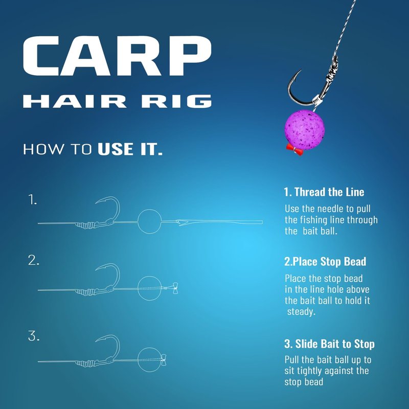 Pre-Tied Carp Rigs 24 Pack - Sharp Hooks, Swivel & PE Line for Big Fish | Ideal for Boilies, Pellets & Corn