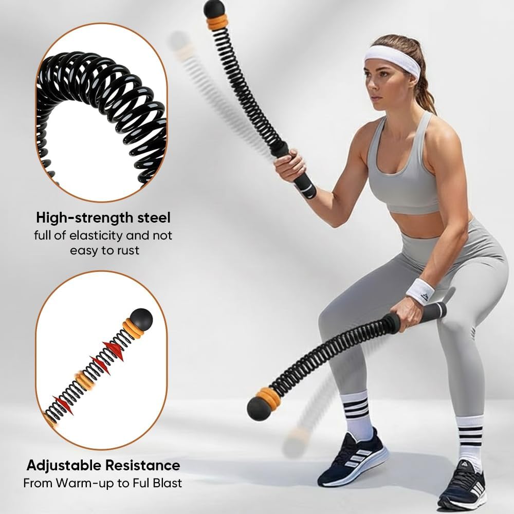 Saker Adjustable Battle Ropes - Cordless Weighted Training Ropes for Home Gym | Portable HIIT Exercise Equipment | 3 lbs (Black)