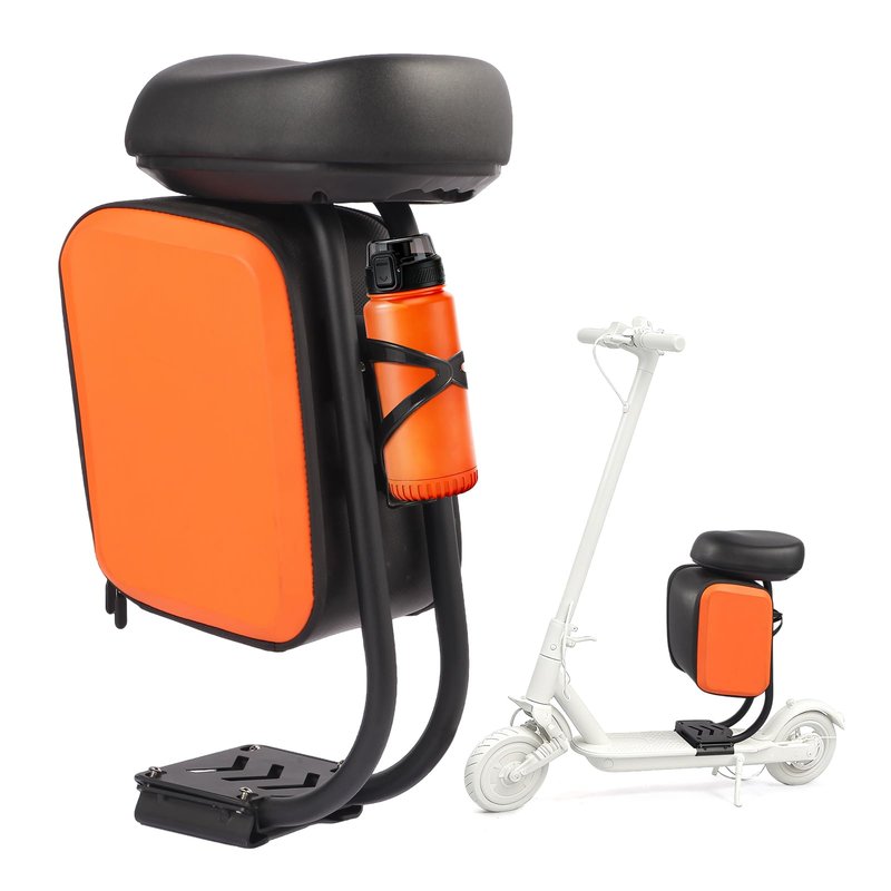 Yungeln Scooter Seat with 10L Large Storage Bag & Cup Holder, Shock Absorption Seat Compatible with Xiaomi 1S M365 Pro Electric Scooter Accessory