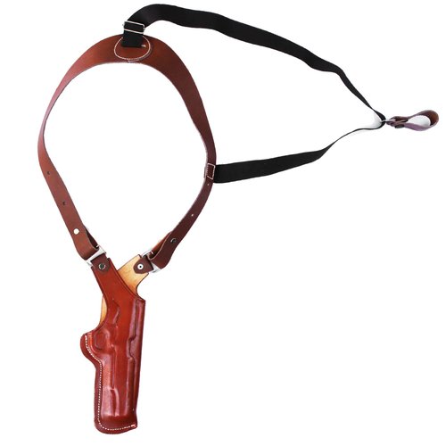 YT HOBBY Leather Vertical Shoulder Gun Holster for Beretta 92FS, Glock 17/26/43,Taurus G2C,S&W M&P 2.0 (for Glock 26/27/28/33/39, Brown - Right Hand)