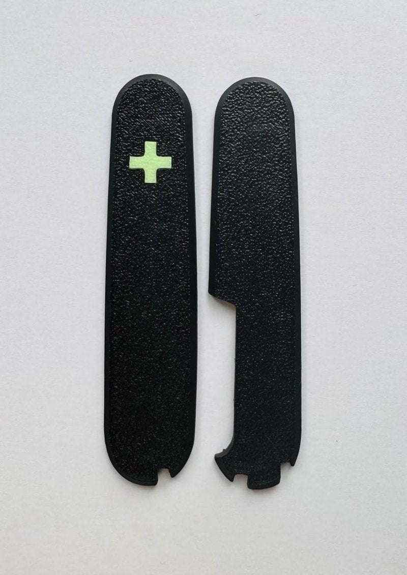 Replacement Covers For Victorinox Scales Plus 91mm Plastic Handles With Extra Pen Slot And Glowing Cross (Army Green)