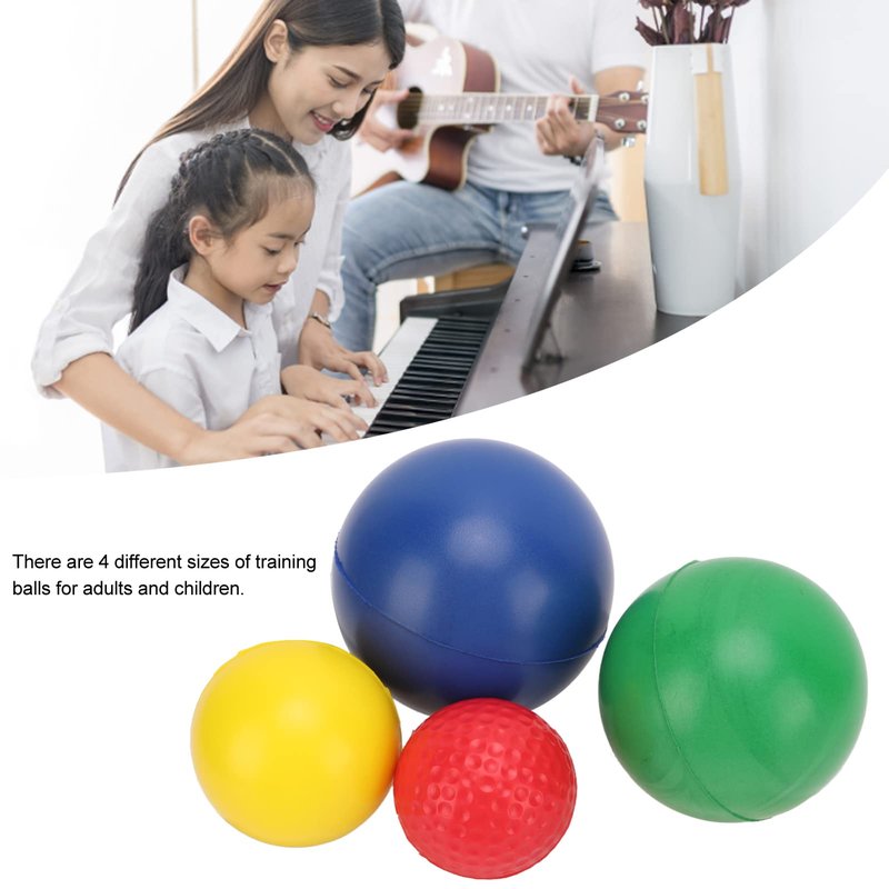 Piano Finger Hand Shape Training Ball, Grip Training Ball for Children, Finger Wrist Corrector Finger Ball (4pcs)