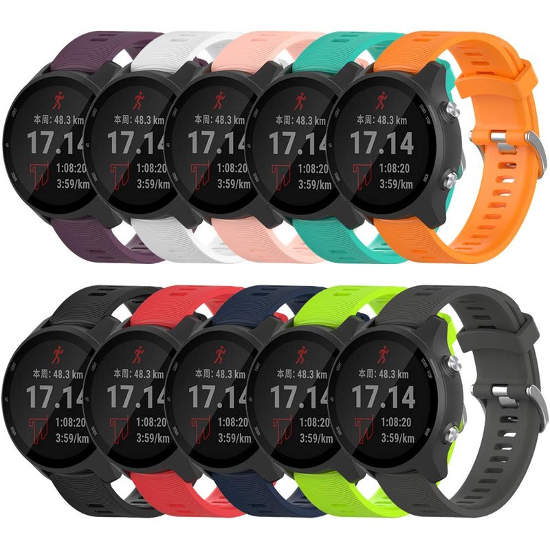 Band for Garmin Forerunner 245, Soft Silicone Replacement Band for Garmin Forerunner 645 (No Tracker, Replacement Bands Only)