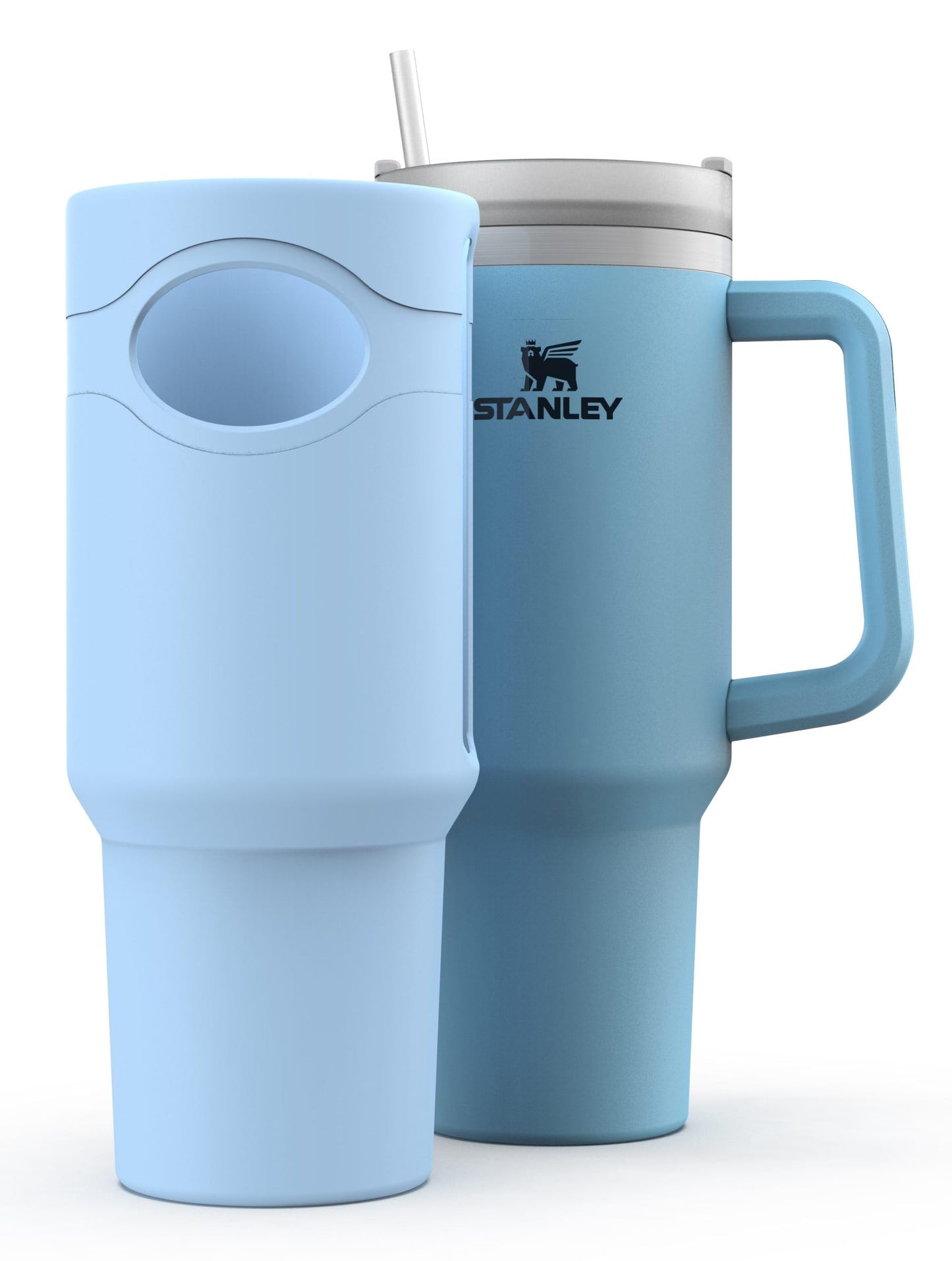 ENCASED Full-Sleeve Silicone Skin for Stanley 40oz Tumbler with Handle | Non-Slip Boot Protector Case | Colors Available (Blush Pink)