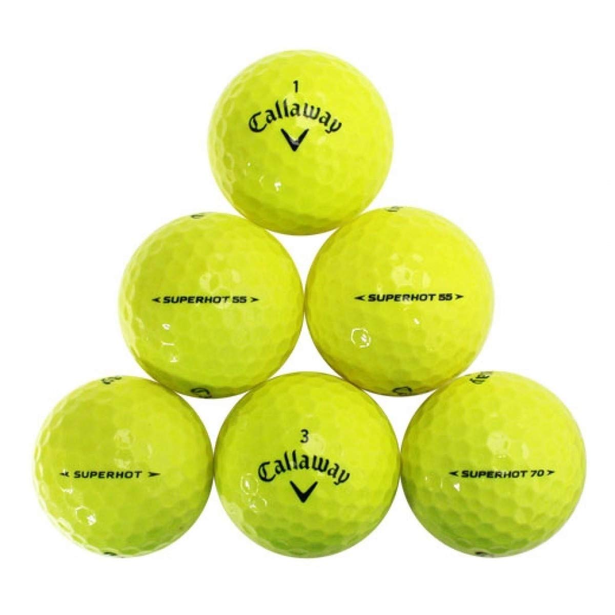 Premium Golf Ball Mix - AAAA Yellow Pro Styles, Great Brands. 50 Near Mint Quality Used Golf Balls (50PK-PLYL-2)