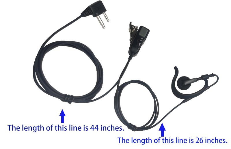 CYen Two-Way Radio Earpiece Compatible Midland Ear-Clip Headset for Midland Walkie Talkie Earpiece GXT1000VP4 T51VP3 T10 X LXT600VP3 2 Pack