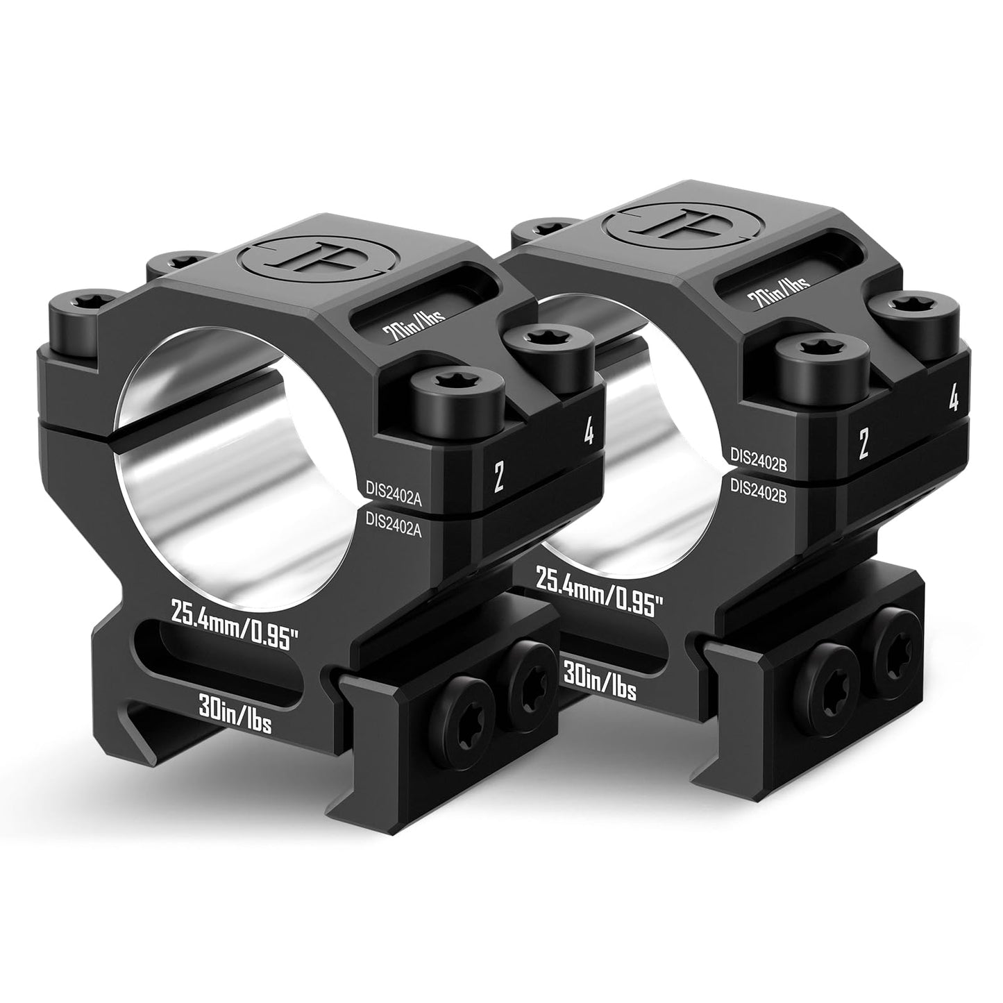 DISCOVERYOPT 7075 Series Aluminum Scope Rings - Medium Profile 35mm Scope Mount for Picatinny Rail