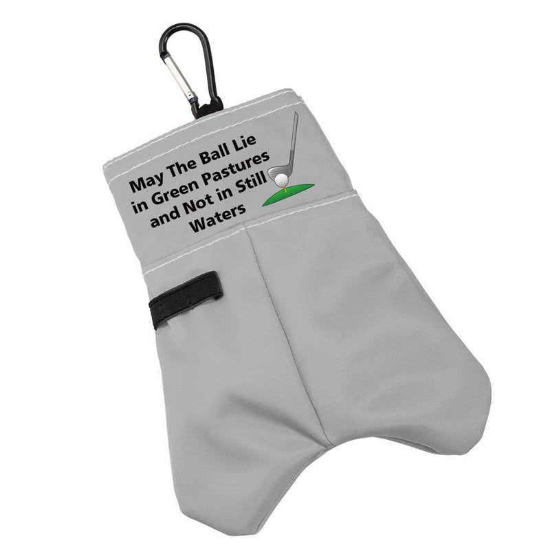 Funny Golf Ball Storage Bag Golf Lover Gift May The Ball Lie in Green Pastures Golf Ball Storage Bag for Golfer (May The Ball)