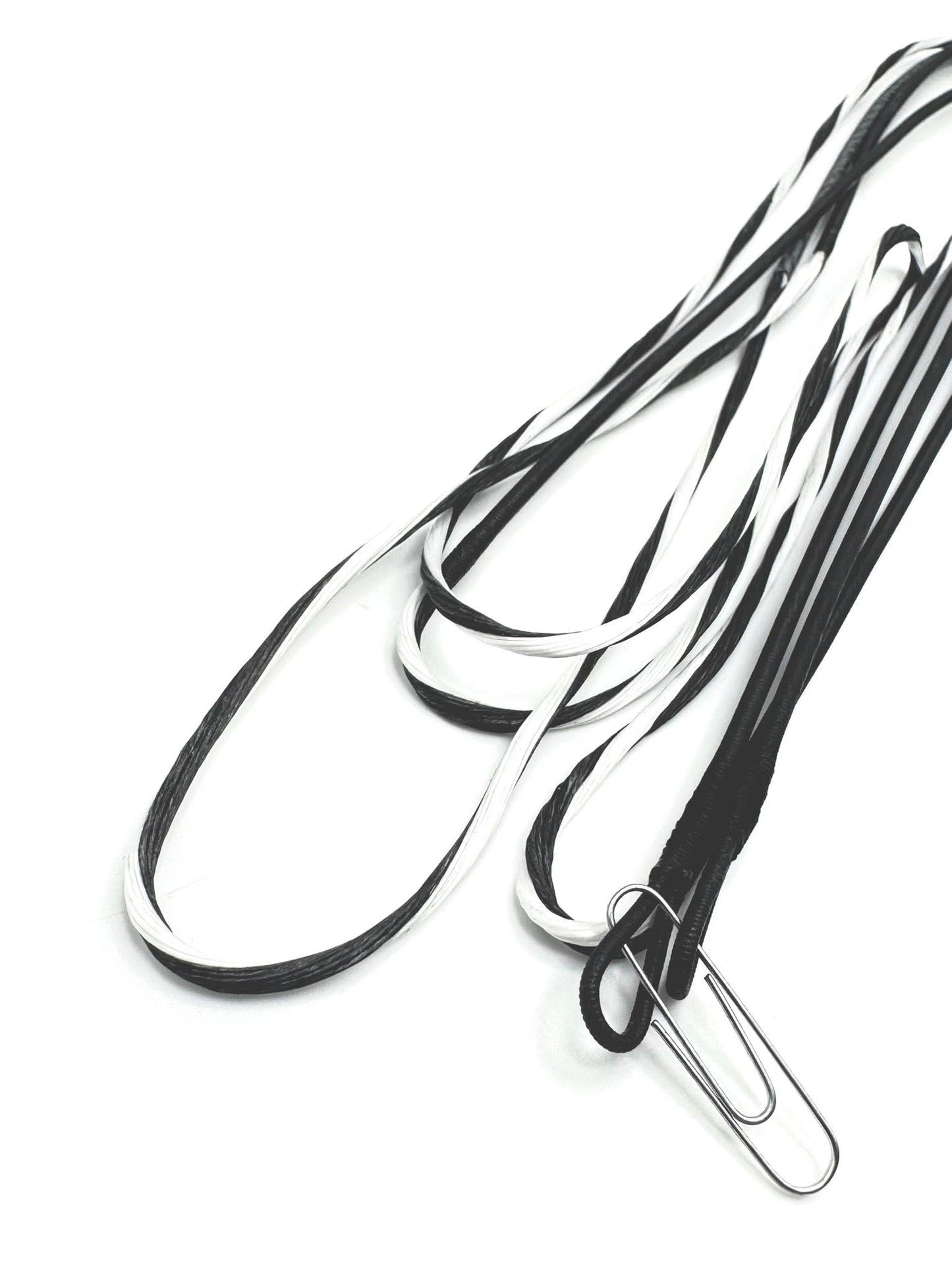 Genesis Compound Bowstring Set – Custom Colored Archery Bowstrings NASP Bows (Black & White)