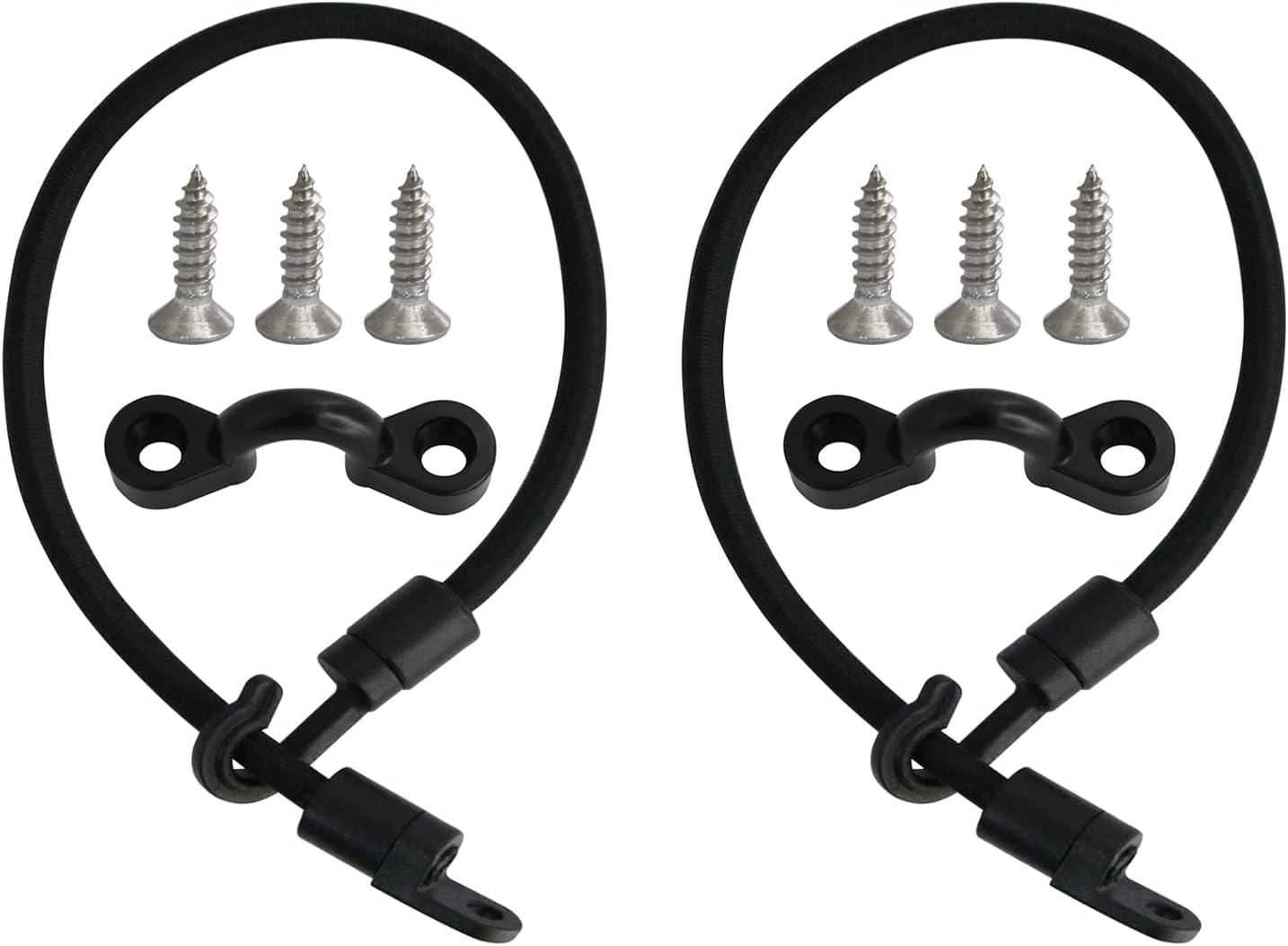 Deck Mount Connector - 2PCS Elastic Rope Bungee Rod Strap Holders for Fishing Boat & Kayak | Durable Hold Down Straps
