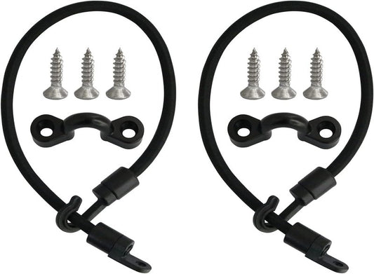 Deck Mount Connector - 2PCS Elastic Rope Bungee Rod Strap Holders for Fishing Boat & Kayak | Durable Hold Down Straps