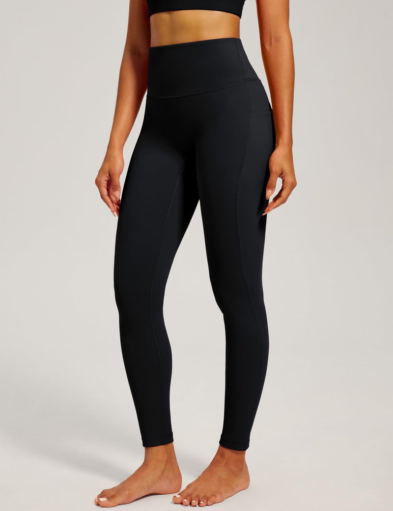 IUGA Womens Hidden Scrunch Butt Lifting Leggings Compression Gym Leggings with Pockets Booty Workout Yoga Pants Tummy Control Black