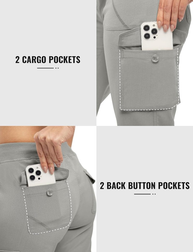 Women's Cargo Capris - Lightweight Summer Hiking Pants with 6 Pockets | Casual Cropped Style