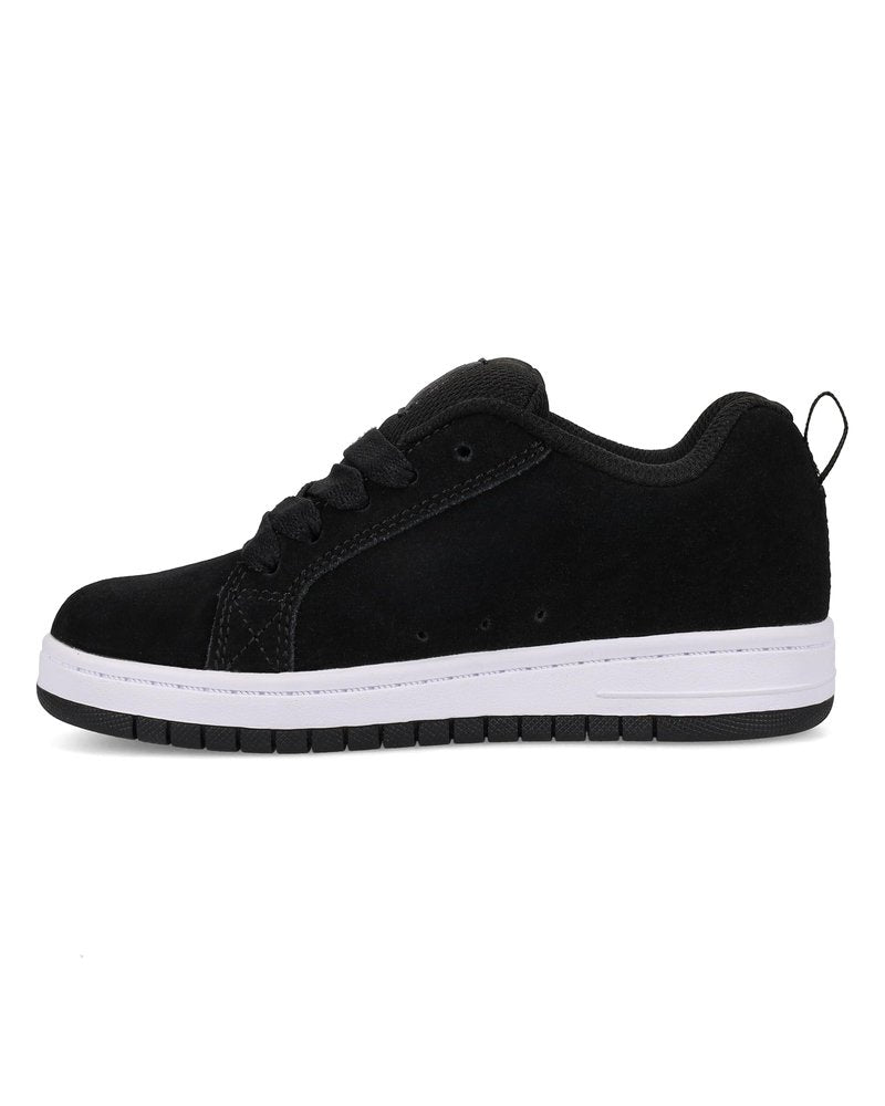 DC Girls Court Graffik Skate Shoe, Black/Leopard, 1.5 Little Kid