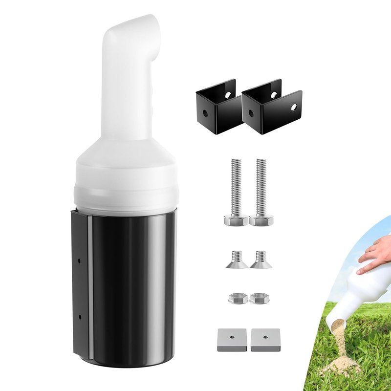 DRIVE UP Golf Cart No-Drilling Sand Bottle Assembly Universal for Club Car EZGO Yamaha Models, Large Capacity Divot Filler Sand Bottle with Rattle Proof Holder