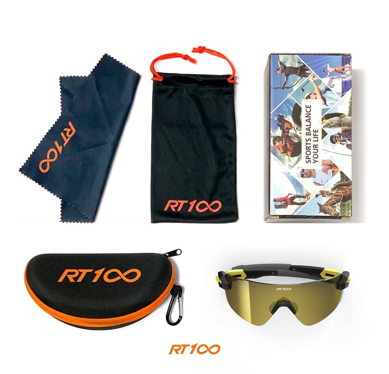 RT100 Frameless wrap around small to medium gold Cycling Sunglasses for Women Men Road biking Triathlon sunglasses Volleyball Running junior Baseball