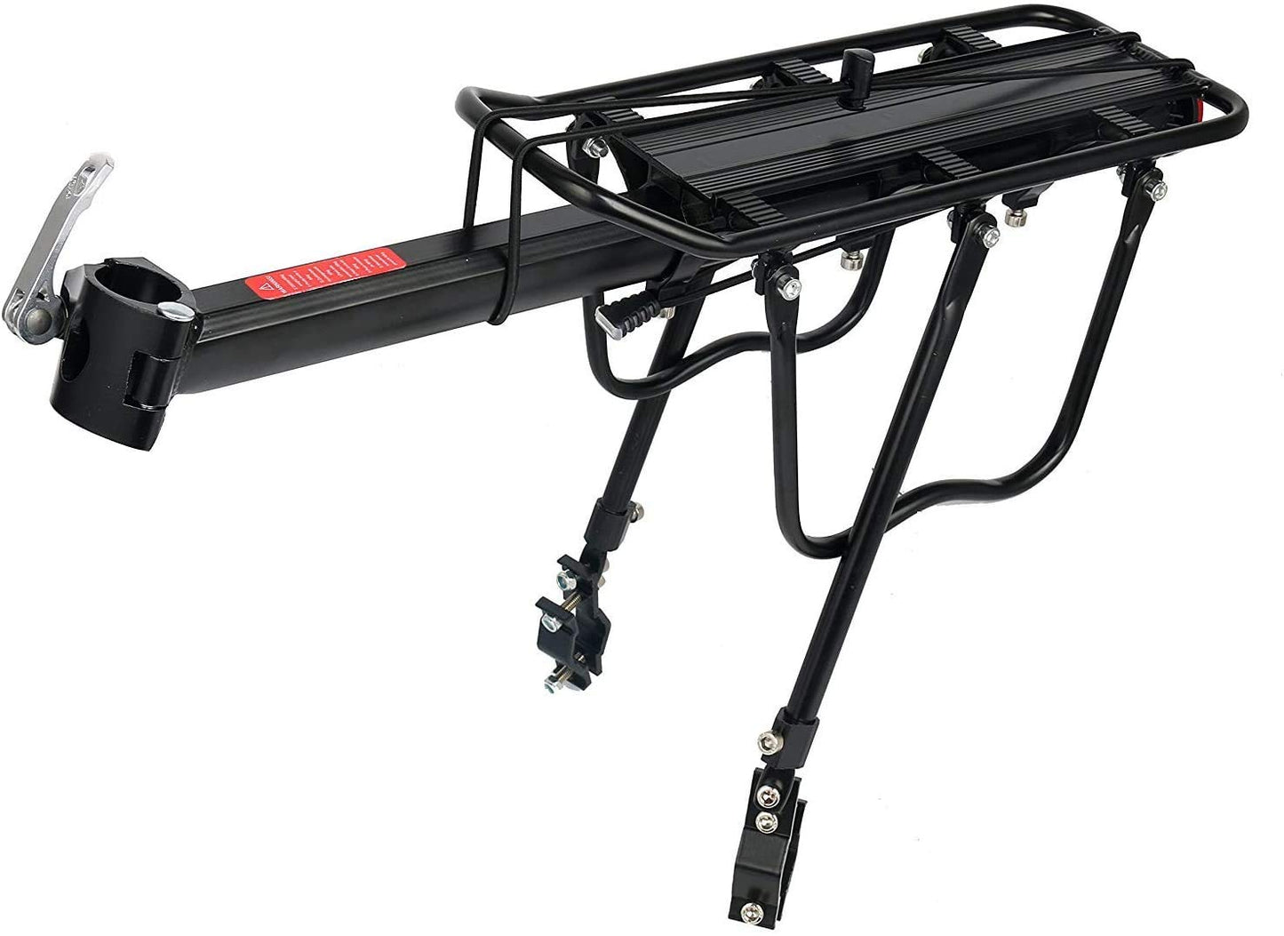 Amarine Made Bike Rear Rack 110 Lbs Capacity Aluminum Alloy or Iron Bicycle Rear Rack Adjustable Pannier Bike Luggage Cargo Rack Quick Release Bicycle Carrier Racks (Al Half Quick Release)
