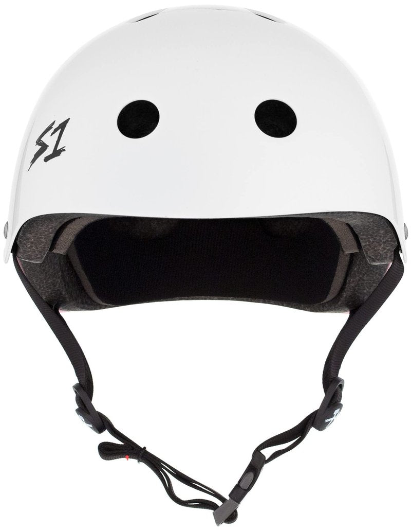 S1 Mega Lifer Helmet for Skateboarding, BMX, and Roller Skating - Extra-Large Fit for Bigger Heads - EPS Fusion Foam, CPSC & ASTM Certified - White Gloss Large (24")