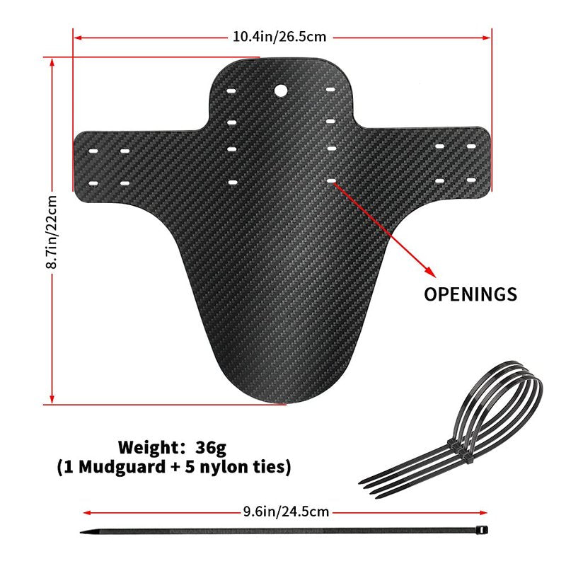 Dogagroom Mountian Bike Fender 2 Pcs, Front and Rear Bicycle Fender, Mountain Bike Mudguards Set, MTB Mud Guard, Folding Bicycle Mud Guards, Waterproof Bike Fenders, Fits 650B 20" 27.5" 29" (Black)