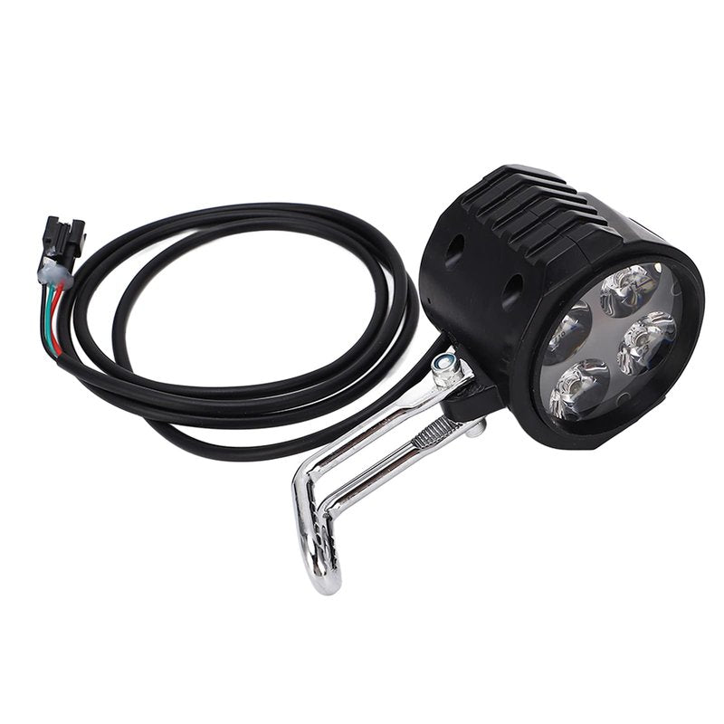 Electric Scooter Front Light, 2 in 1 Electric Horn Headlight 10 Inch 12-72V Universal Fit for Commuters Night Riders Cycling Enthusiasts