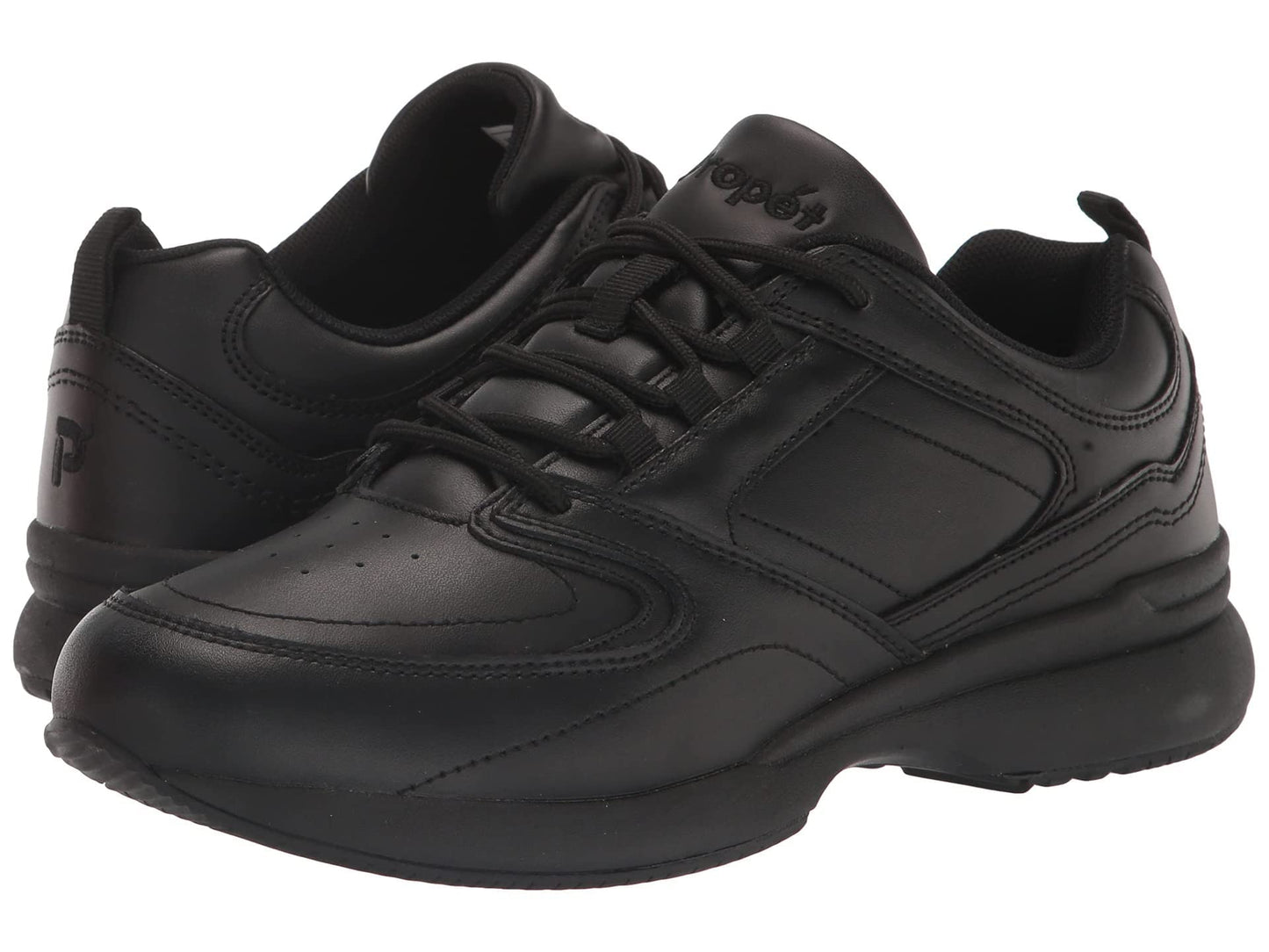 Propét Women's LifeWalker Sport Sneakers, Black, 7 X-Wide US