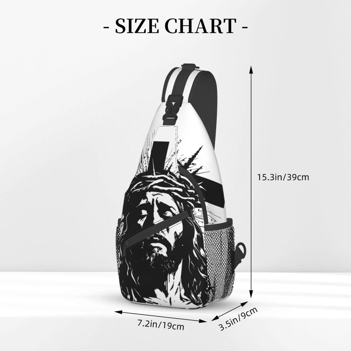 Jockphry Jesus Christ Sling Backpack Chest Bag Crossbody Shoulder Bag Gym Cycling Travel Hiking Daypack For Men Women