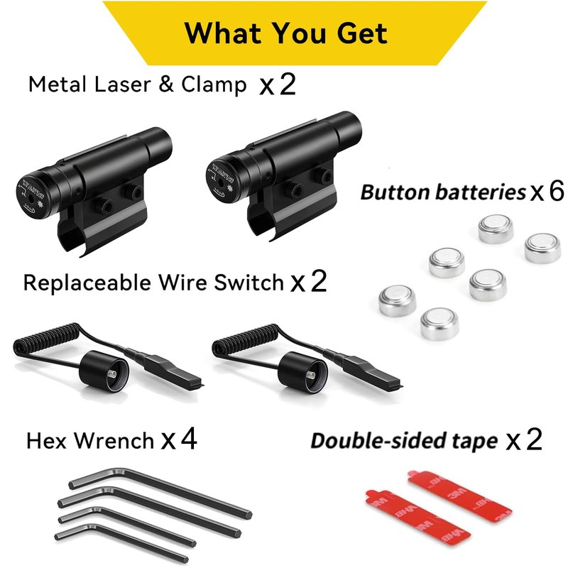 2PCS Laser Sight Fit Salt Gun 2.0, 3.0, 4.0 Laser Sight for Airsoft, Laser Attachment & BB Pump's Accessories for Indoor and Outdoor Shooting